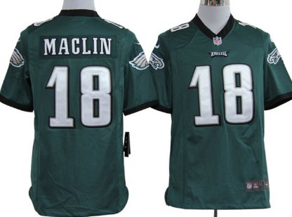 Philadelphia Eagles 18 Jeremy Maclin Dark Green Game Jersey